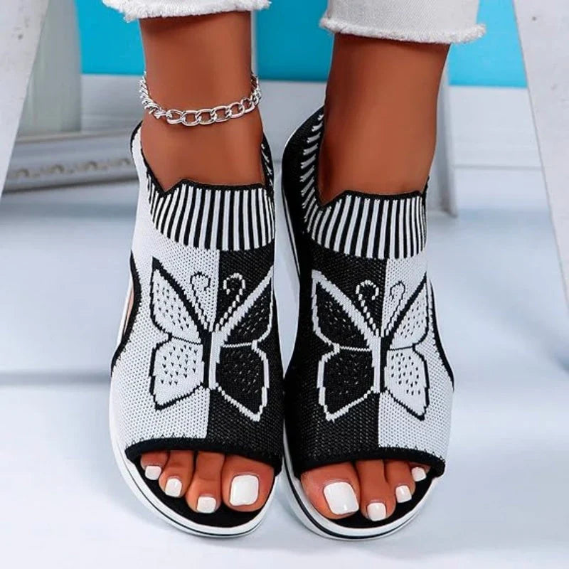 Rocío - Sandalias de Plataforma con Punta Abierta