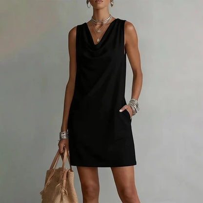 Alicia - Vestido elegante con escote drapeado