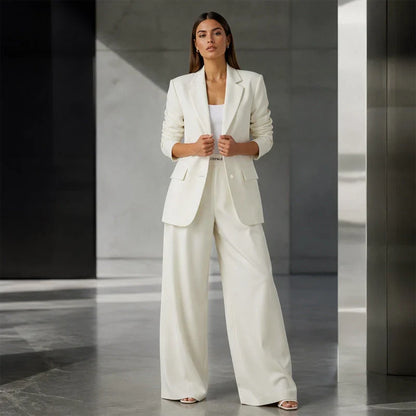 Nadia - Conjunto sastre con blazer y pantalón de línea amplia
