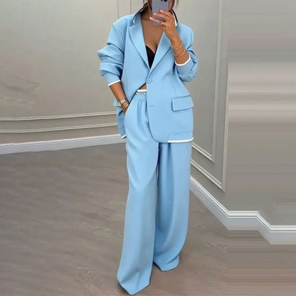 Nadia - Conjunto sastre con blazer y pantalón de línea amplia