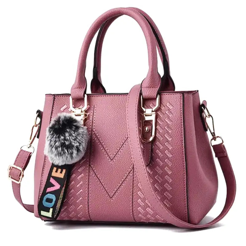 TANIA - Bolso Bandolera extraíble en cuero - Rosa - CARMEN VELVET