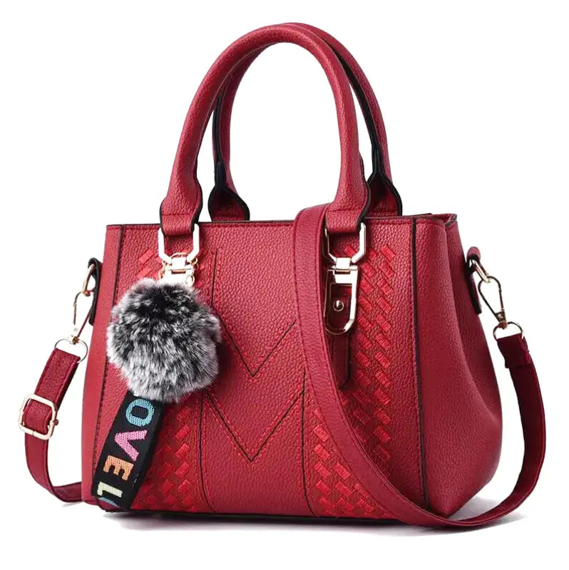 TANIA - Bolso Bandolera extraíble en cuero - Rojo - CARMEN VELVET