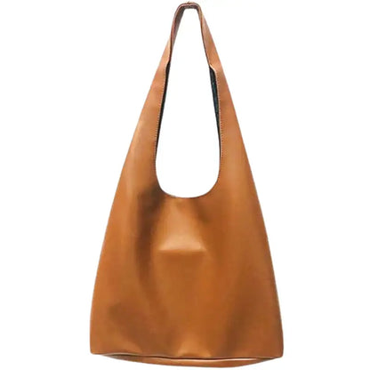 TERESA - Bolso para el Día a Día tote en cuero suave - Marrón - CARMEN VELVET