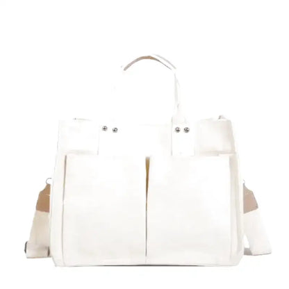 TERPSICHORE - Bolso Grande multibolsillos en lona resistente - Beige - CARMEN VELVET