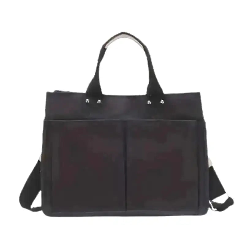 TERPSICHORE - Bolso Grande multibolsillos en lona resistente - Negro - CARMEN VELVET