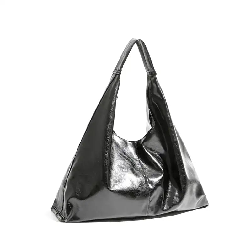 THÉMIS - Bolso Tote en tejido encerado - Negro - CARMEN VELVET