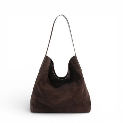 GANYA - Bolso Grande para el Día a Día suave en ante - Café - CARMEN VELVET