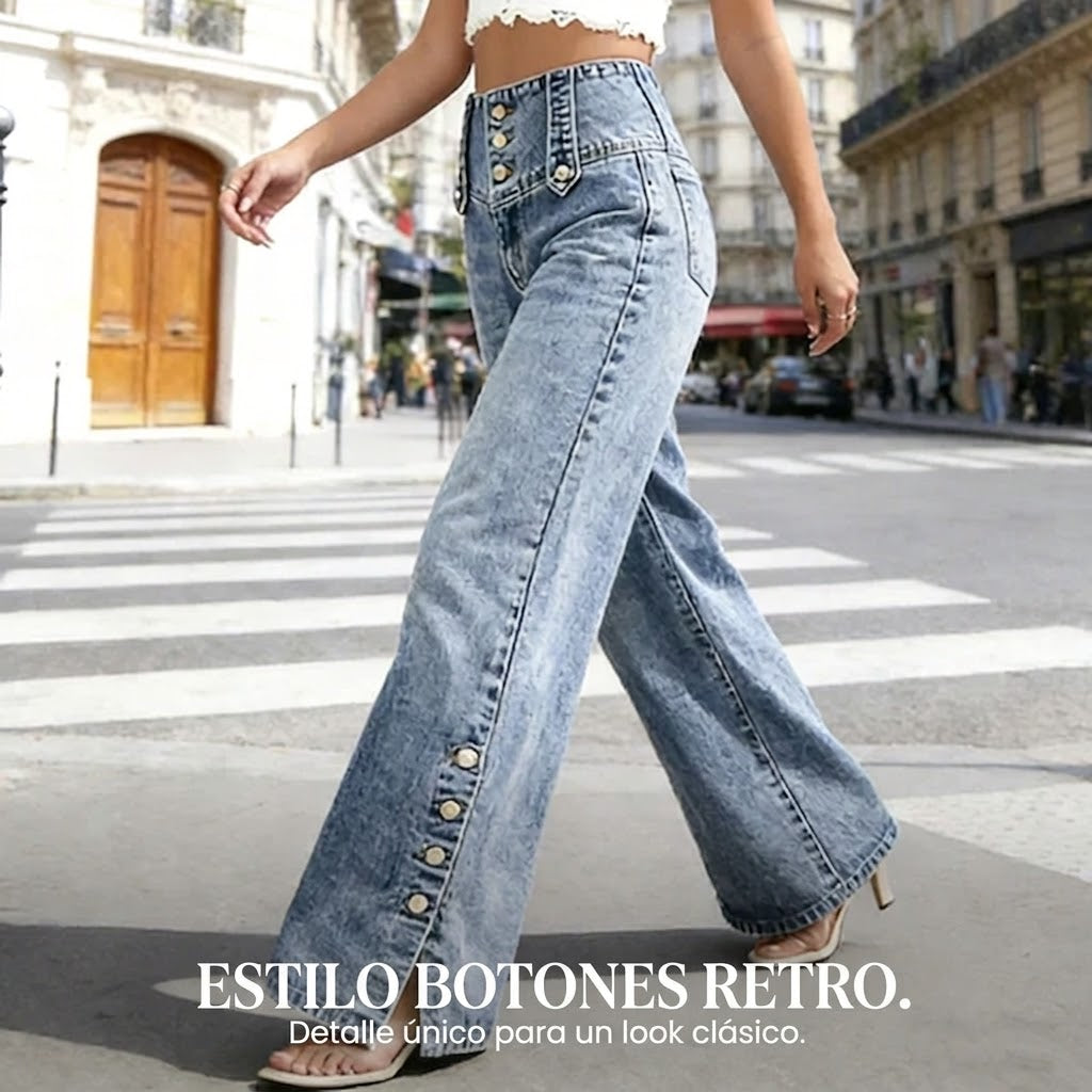 Lola - Vaqueros anchos de tiro alto