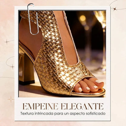 Sabela - Elegantes sandalias de tacón con punta abierta