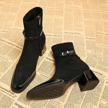 Coral - Botines de efecto ante con hebilla