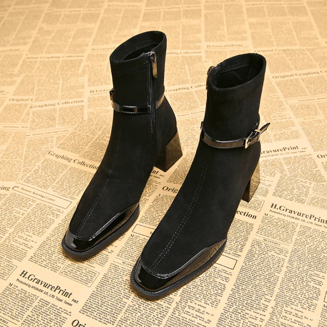 Coral - Botines de efecto ante con hebilla