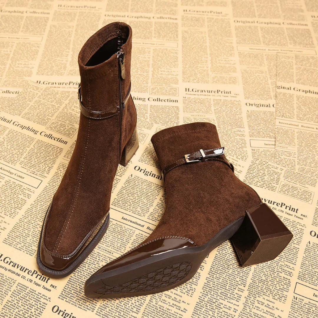 Coral - Botines de efecto ante con hebilla