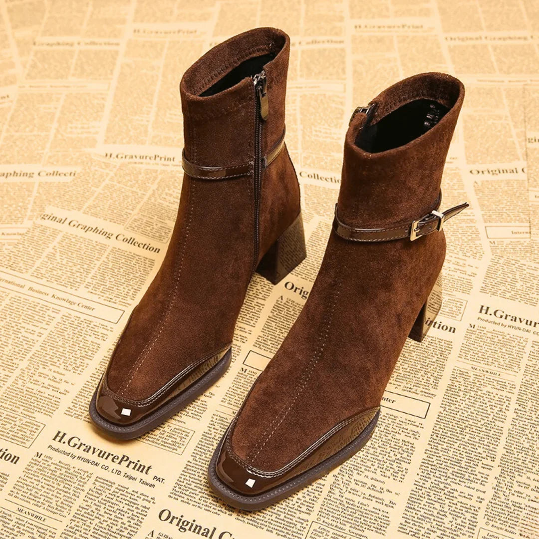 Coral - Botines de efecto ante con hebilla
