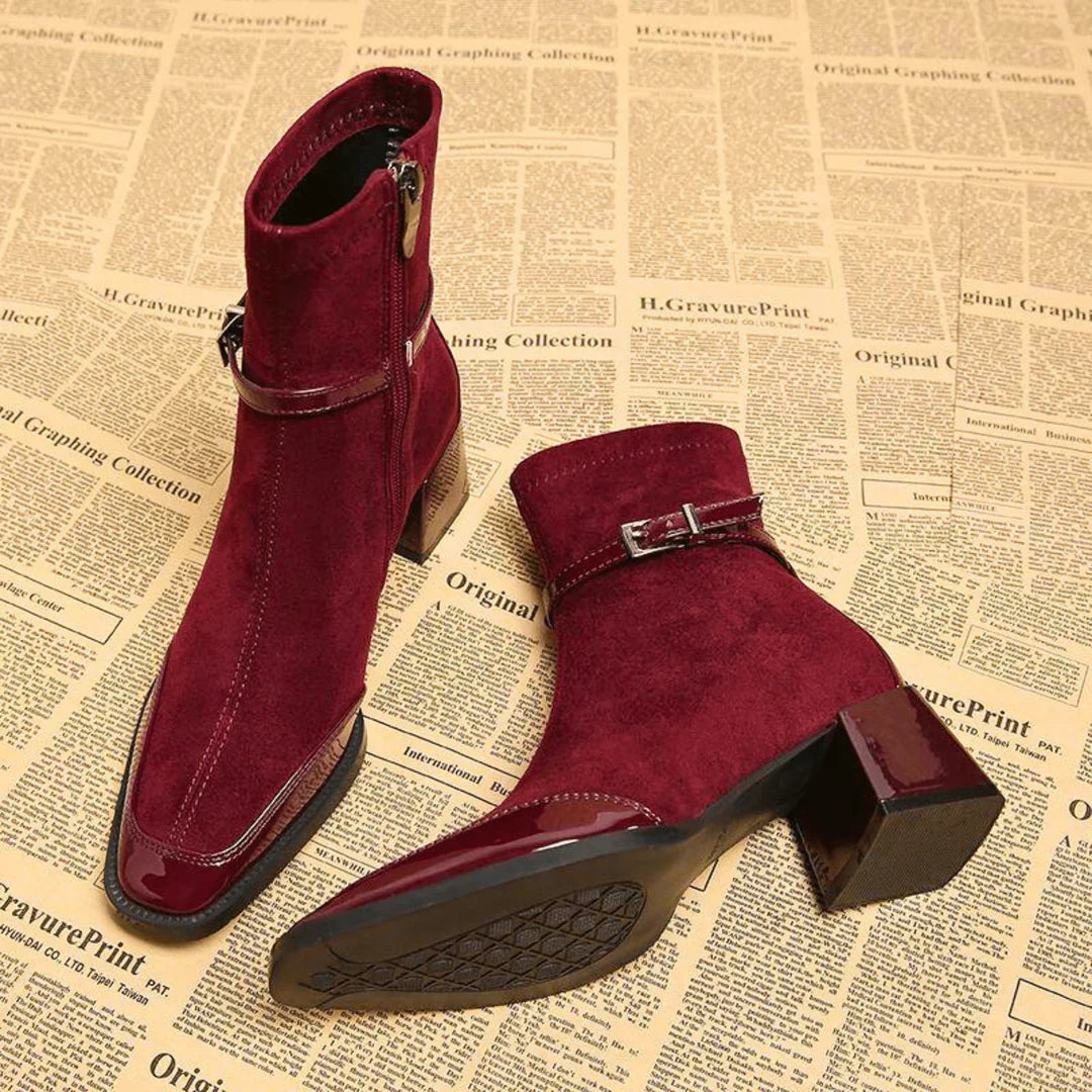 Coral - Botines de efecto ante con hebilla