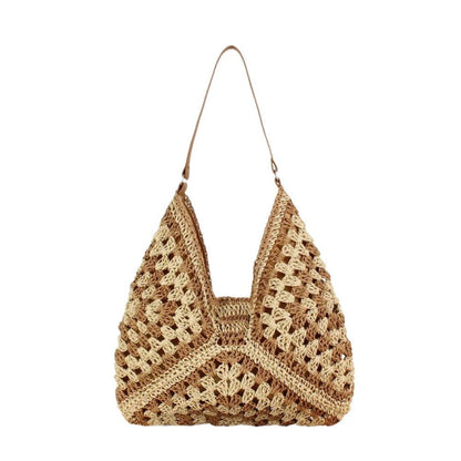 Mariela - Bolso de hombro tejido con diseño bicolor | CARMEN VELVET