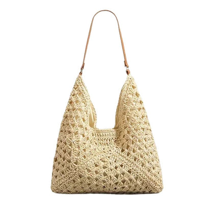 Mariela - Bolso de hombro tejido con diseño bicolor | CARMEN VELVET