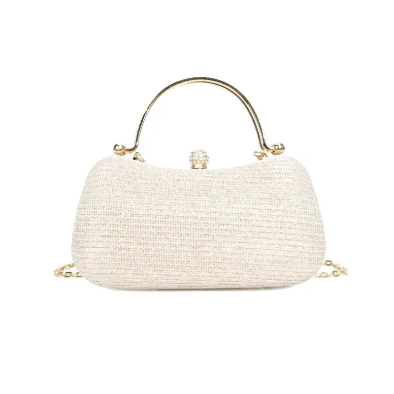 ZÉLIE - Bolso Pequeño de fiesta en bandolera - Beige - CARMEN VELVET