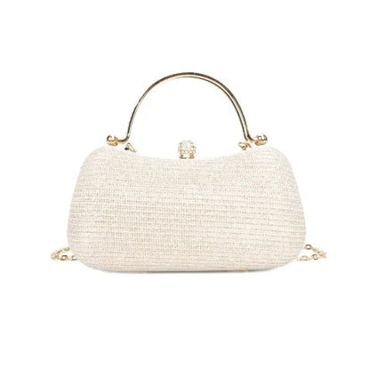 ZÉLIE - Bolso Pequeño de fiesta en bandolera - Beige - CARMEN VELVET